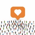People group like frame heart. Royalty Free Stock Photo