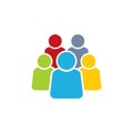 People Group Logo Icon Design Royalty Free Stock Photo