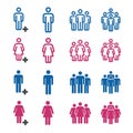 People and population icon and illustration Royalty Free Stock Photo