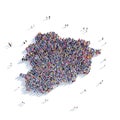 People group shape map Andora Royalty Free Stock Photo