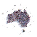 People group shape map Australia