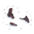 People group shape map Comoros Royalty Free Stock Photo