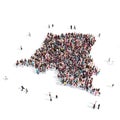 People group shape map Democratic Republic of the Congo Royalty Free Stock Photo