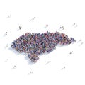 People group shape map Honduras Royalty Free Stock Photo
