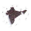 People group shape map India Royalty Free Stock Photo