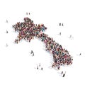 People group shape map Laos Royalty Free Stock Photo