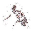 People group shape map Philippines Royalty Free Stock Photo