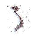 People group shape map Vietnam Royalty Free Stock Photo