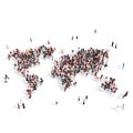 People group shape map World Royalty Free Stock Photo