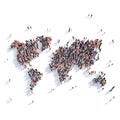 People group shape map World Royalty Free Stock Photo