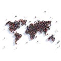 People group shape map World Royalty Free Stock Photo