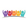 People Group Teamwork Logo. Royalty Free Stock Photo