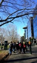 People group walk on street in Melbourne City, Australia