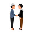 People Hand Shake Friendship Cartoon Illustration Design Royalty Free Stock Photo