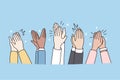 People hands clap show acknowledgement after performance Royalty Free Stock Photo