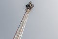 Fairground attraction people hanging upside down