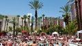 People hangout at Flamingo Hotel Pool Party Royalty Free Stock Photo