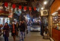 People hangouts in tradiational marketplace in syria