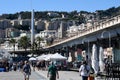 People on Harbour Front, Porto Antico, Genoa, Italy