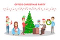 People have fun on the office christmas party