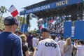 People have fun at official fanzone of UEFA EURO 2016 in City of