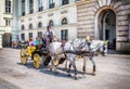 People have a ride in Hofburg in Vienna. Royalty Free Stock Photo