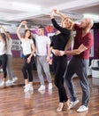 People having dancing class Royalty Free Stock Photo