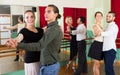 People having dancing class in studio Royalty Free Stock Photo
