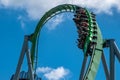 People having fun amazing The Incredible Hulk roller coaster at Universals Islands of Adventure 102 Royalty Free Stock Photo