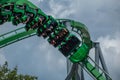 People having fun amazing The Incredible Hulk rollercoaster , during vacation summer at Island of Adventure 6