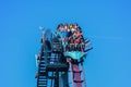 People having fun amazing Mako roller coaster at Seaworl. 3. Royalty Free Stock Photo