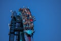 People having fun amazing Mako roller coaster at Seaworl. 8 Royalty Free Stock Photo