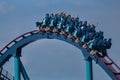 People having fun amazing Mako roller coaster at Seaworl. 5 Royalty Free Stock Photo