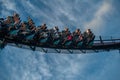 People having fun amazing Mako roller coaster at Seaworld 9.