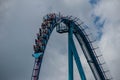 People having fun amazing Mako rollercoaster during summer vacation at Seaworld 6 Royalty Free Stock Photo