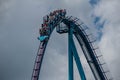 People having fun amazing Mako rollercoaster during summer vacation at Seaworld 5 Royalty Free Stock Photo