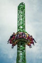 People having fun on amusement park Royalty Free Stock Photo