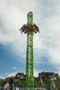 People having fun on amusement park