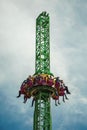 People having fun on amusement park