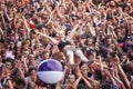 People having fun at a concert on the 23rd Woodstock Festival Poland.