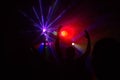 People having fun in a disco. blur effect Royalty Free Stock Photo