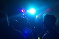 People having fun in a disco. blur effect Royalty Free Stock Photo