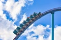 People having fun extreme roller coaster ride. at Seaworld in International Drive area 6 Royalty Free Stock Photo