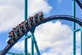 People having fun extreme roller coaster ride. at Seaworld in International Drive area 3 Royalty Free Stock Photo