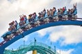 People having fun extreme roller coaster ride. at Seaworld in International Drive area 13 Royalty Free Stock Photo