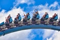 People having fun extreme roller coaster ride. at Seaworld in International Drive area 8 Royalty Free Stock Photo