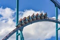 People having fun extreme roller coaster ride. at Seaworld in International Drive area 7 Royalty Free Stock Photo
