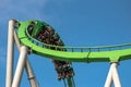 People having fun The Incredible Hulk Coaster at Universals Islands of Adventure 118. Royalty Free Stock Photo