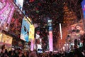 People having fun during New Year's Eve at the Times Square in the New York City Royalty Free Stock Photo