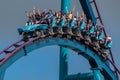 People having fun riding Mako rollercoaster during summer vacation at Seaworld 18 Royalty Free Stock Photo